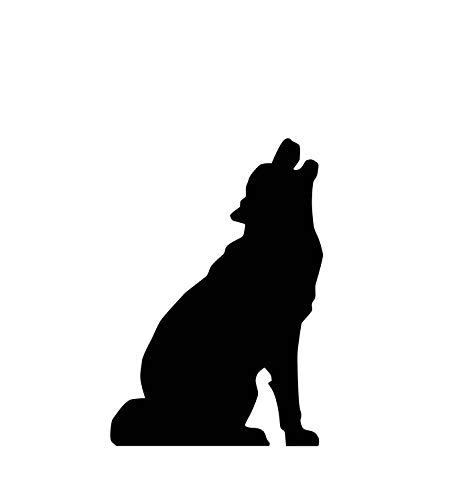 Image of Cardboard People Howling Wolf Silhouette Life Size Cardboard Cutout Standup