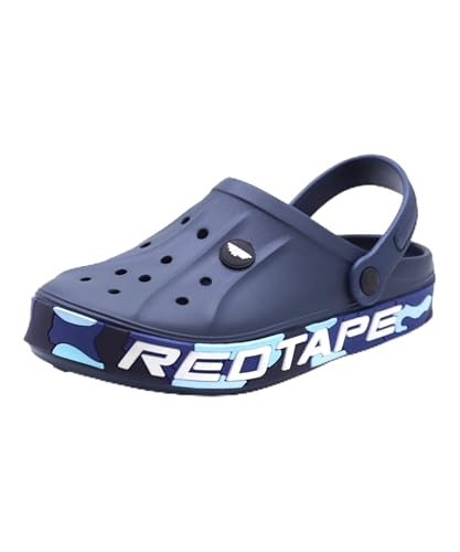 Image of Red Tape Mens Lightweight EVA Clogs Slip-On Comfortable Casual Footwear with Adjustable Back Strap and Anti-Slip Outsole