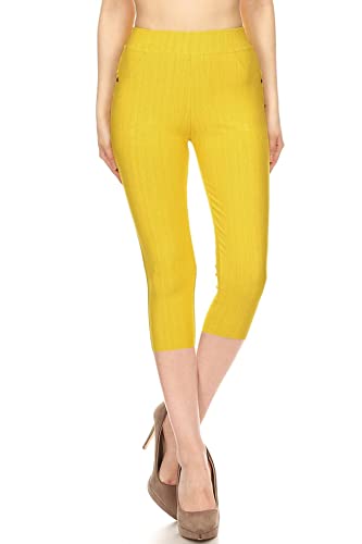 Image of Leggings Depot Women's Cotton Blend Stretch Pull-on Jeggings Casual Pants with Pockets (Available in Plus Size)