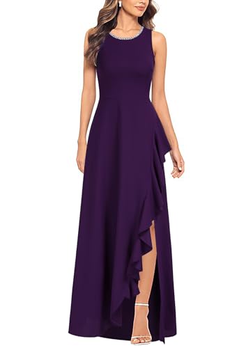 Image of Viwenni Women's Ruffle Vintage 1950s Party Swing Evening Formal Dresses