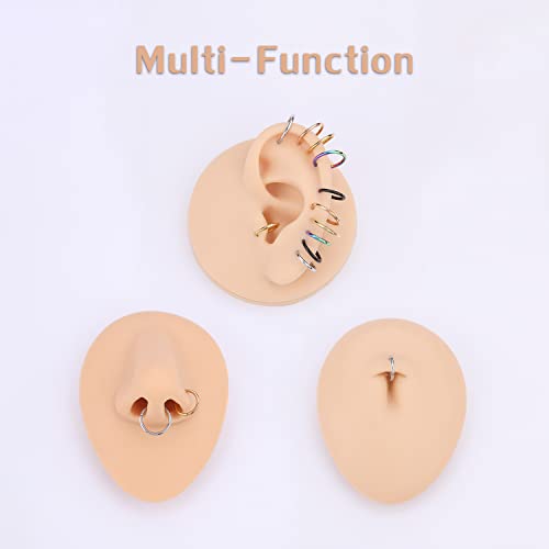 Peaklink Nose Hoop Rings 316L Surgical Steel Septum Clicker Ring Seamless Segment Clicker Ring 6G Septum Piercing Jewelry Silver Septum Nose Ring Tragus Conch Cartilage Lobe Earrings 14Mm #TOP5