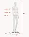69 Inch Femal Mannequin Full Body Dress Form Sewing Manikin Adjustable Dress Model Mannequin Stand Realistic Mannequin Display Head Dress Mannequin Clothing Form Metal Base Stand (69 Inch)