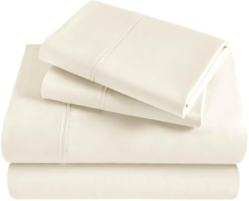 Superior Modal from Beechwood 400 Thread Count Bed Sheet Set, King, Ivory