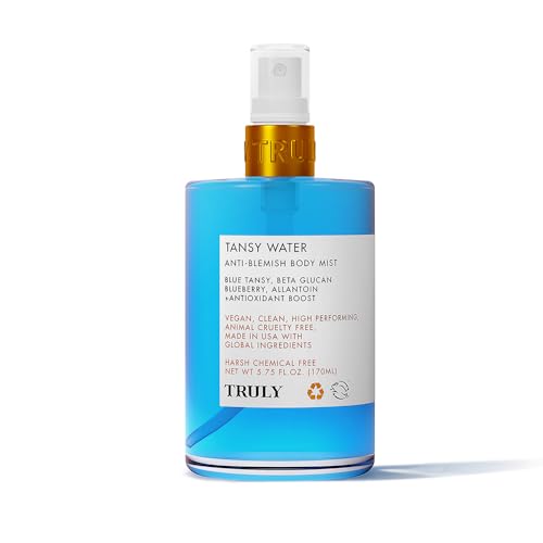 Truly Beauty Tansy Water Anti-Blemish Body Mist and Face Mist for Oily Skin - Face Mist Hydrating Spray for Redness, Inflammation, and Body Blemishes - Hydrating Mist and Bacne Spray - 5.75 OZ