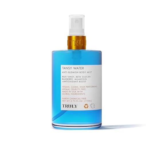 Truly Beauty Tansy Water Anti-Blemish Body Mist and Face Mist for Oily Skin - Face Mist Hydrating Spray for Redness, Inflammation, and Body Blemishes - Hydrating Mist and Bacne Spray - 5.75 OZ