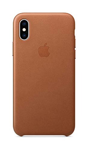 Image of Apple iPhone Xs Leather Case - Saddle Brown