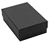 25 Pack Cotton Filled Black Matte Paper Color Jewelry Gift and Retail Boxes Jewelry Gift Collectible Packaging Boxes 2.5 x 1.5 x 1" Inches Size #21-By RJ Displays