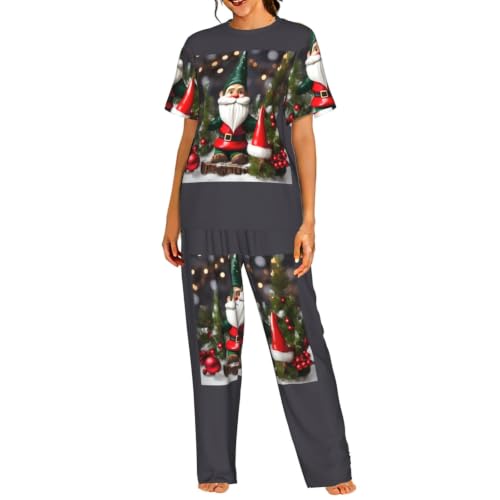 Pyjama manches courtes de Noël femme, idée cadeau nuit cocooning