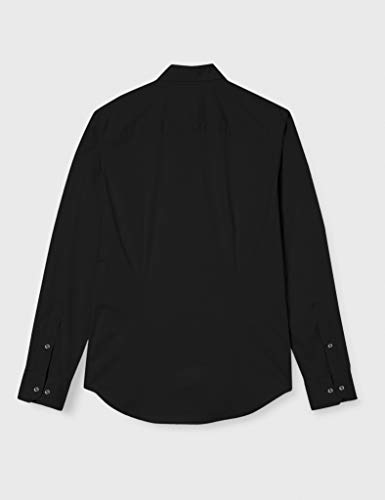 Sisley Shirt Camicia, Nero 100, 45 Uomo