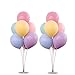 Produktbild NAOLIU 16 Stück Bunt Macaron Luftballoons mit 2 Stück Luftballons Halter, 28 Transparenter Ballon Stick Halter Luftballons Ständer Halter für Geburtstag Party und Hochzeitsdekorationen