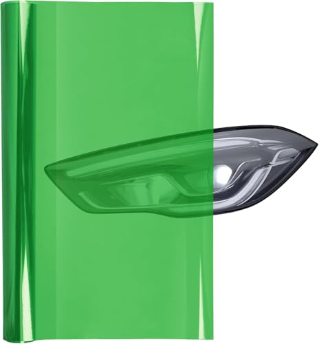 Image of WALLMATE Headlight Taillight Film Self Adhesive Smoke Film Fog Light Film Vinyl Tint Wrap Film Car&Bike Protection Film Sheet Sticker (Green Smoke, 12x50 Inch)