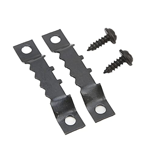 Image of 100Pcs Sawtooth Picture Hangers Stable Seamless Sawtooh Frame Hanging Hooks with 200Pcs Screws (Black)