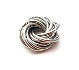 Mobii Stainless Steel Fidgets: Mobius Fidget Ball for Restless Hands, Quiet Stress Desk Toy (Small, Half)