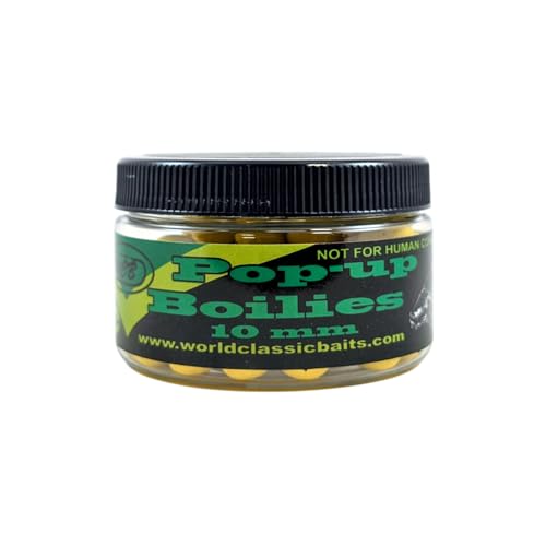 WCB Carp Baits Pop Up Boilies 10 mm 4oz jar (Approx 65 pcs) - Carp...