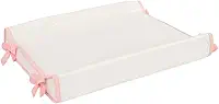 Trocador Americano Bebe Comoda Fralda Com Abas Impermeavel Anatomico Com Capa Plástica Algodão Macio Palha com Rose (60cm x 40cm)