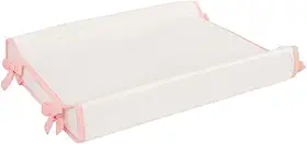 Trocador Americano Bebe Comoda Fralda Com Abas Impermeavel Anatomico Com Capa Plástica Algodão Macio Palha com Rose (60cm x 40cm)