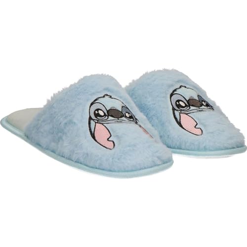 CERDÁ LIFE'S LITTLE MOMENTS Chaussons de maison sous licence officielle | Pantoufles Stitch confortables, douces et antidérapantes, Point (Stitch), 34/35 EU