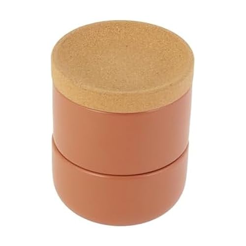 Kamenstein Cork and Ceramic Stackable Salt and Pepper Cellar For