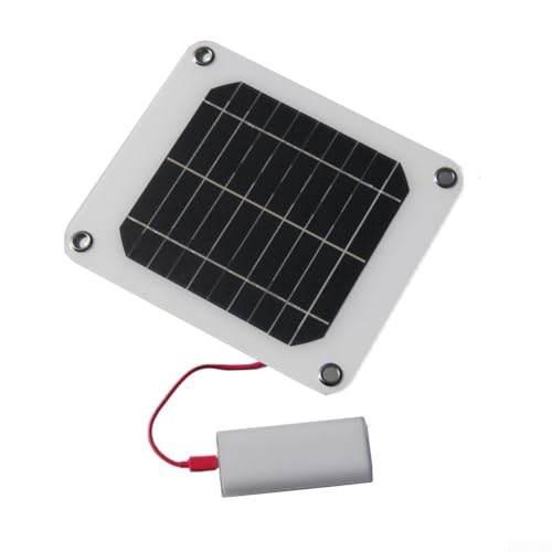 Mini panel solar de 5 W con salida USB, cargador esencial para entusiastas del camping y el senderismo