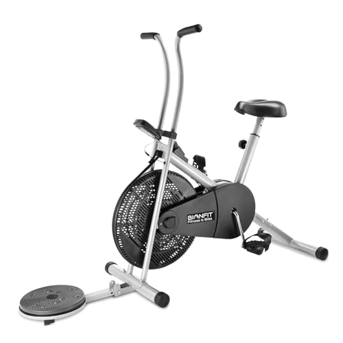 Image of BIONFIT Exercise Bike for Home Gym | Fixed Handle Gym Cycle for Men Women, Cardio Exercise with Twister, Digital Display, Max Weight: 120 Kg
