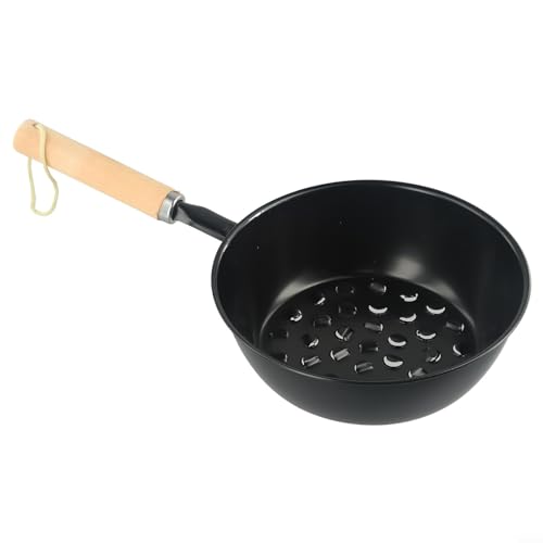 Grillkohle-Topf, Kaminkohle-Topf mit langem Holzgriff, für Picknick,...