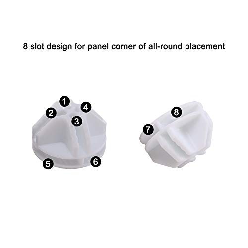 C&Ahome 24Pcs Wire Cube Plastic Connectors For Cube Storage Modular Closet Organizer And Metal Grid Shelving Unit White #TOP1