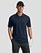 Men's Golf Shirts Dry Fit Moisture Wicking Performance Short Sleeve Collared Polo Shirts for Casual Tennis Bussiness (Navy, XL)
