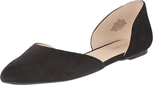 Nine West Starship D'Orsay Flat Black Nubuck 9 M