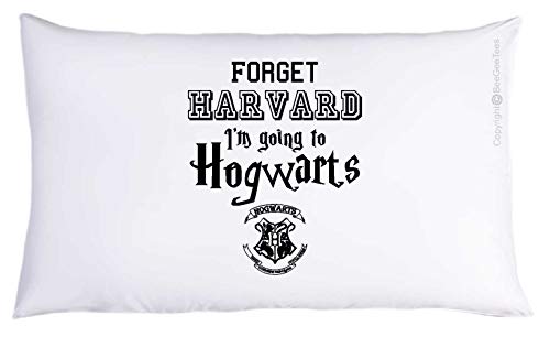 BeeGeeTees Forget College I'm Going to Funny Wizard Magic School Pillowcase (1 Queen Pillowcase)