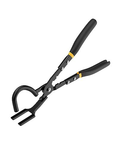 Renekton Exhaust Hanger Removal Tool, Heavy Duty Exhaust Hanger Pliers for Rubber Exhaust Hangers, 25° Offset Jaw, Non-Slip Grip, Muffler Tailpipe Hanger Removal Tool for Cars & Trucks