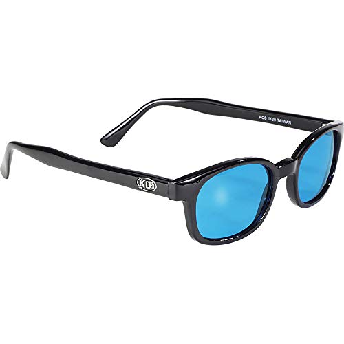Pacific Coast Sunglasses X-KD's Black Frame/Turquoise Lens (1129) Rectangular Sunglasses, Adult