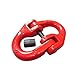 1pc 1.12T-12.5T G80 Butterfly Shaped Clamp Connection Hoisting Buckle Double Ring Rigging Industrial Grade Forged Alloy Steel(2 Ton)