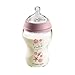 Tommee Tippee Closer to Nature Babyflasche aus Glas, Natürlich Geformter Trinksauger mit Anti-Kolik-Ventil, 150 ml, 1er-Set, Rosa (Farbe und Design kann variieren)