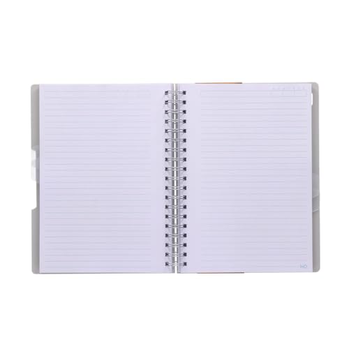 Image of HQ by Navneet | Five Subject Spiral Wiro Binding Office Notebook for Personal and Office Use | B5 Size - 25 cm x 17 cm | Grey | 300 Pages