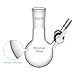 Stonylab Borosilicate Glass Single-Neck Reaction Flask with 24/40 Joint and PTFE Stopcock Valve - Round Bottom Flask, 100 ml