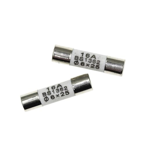 Ceramiczny bezpiecznik sieciowy do użytku domowego, 10 szt. 6 * 25mm 25 tuba ubezpieczeniowa 6x25MM 0,5A 1A 2A 3A 6A 7A 8A 10A 15A 20A 25A 30A 250V RO57 bezpiecznik BS1362(10PCS 0.5A)