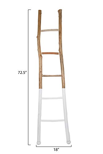Creative Co-op Dipped Decorative Wood Ladder, White