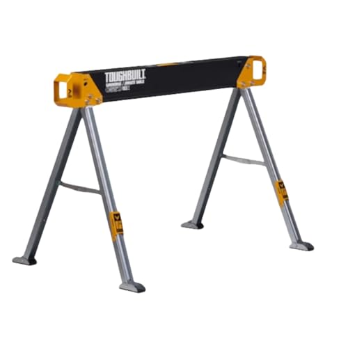 TAYTHI ノコギリ作業台/DIY作業台/ノコ材スタンド/簡易作業台/加工台/折りたたみ収納/高さ調整可能/切断木工/スチール/コンパクト滑り止め (105.5<em>105.5</em>73.2cm,ブラック)