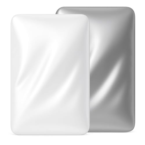 Image of 2 Pack 30 inchx20 inch Satin Bassinet Sheets Fitted, Silky Feeling Great for Baby Hair, Soft Rectangle Protector, Skin-Friendly Cradle Mattress Cover (White and Gray)
