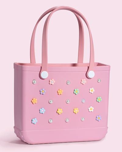 Mon Carame Rubber Beach Bag Accessories Charms,Rubber Beach Totes Accessories Inserts,Lovely Pearl Charms4