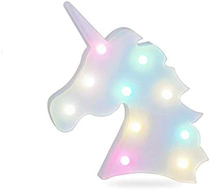 Colorful Unicorn LED Night Light,Unicorn Head Light Animal Night Lamp Kids Bedroom Home Decoration