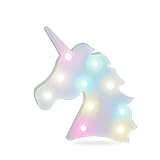 Colorful Unicorn LED Night Light,Unicorn Head Light Animal Night Lamp Kids Bedroom Home Decoration