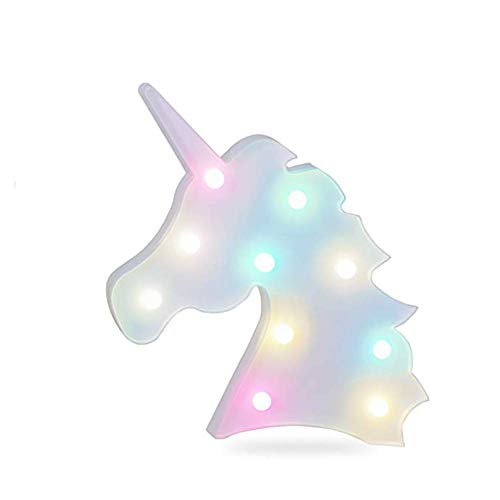 Colorful Unicorn Led Night Light,Unicorn Head Light Animal Night Lamp Kids Bedroom Home Decoration #TOP1