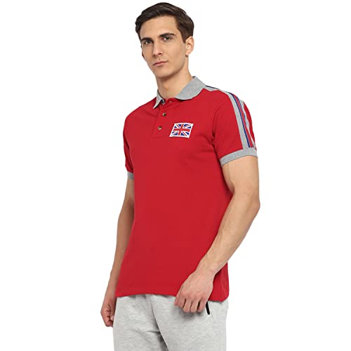 Image of OFF LIMITS Men Contrast Collar Cotton Polo T- Shirt