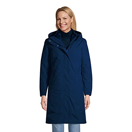 Lands' End Womens 3 In 1 Primaloft Parka Deep Sea Navy/Evening Blue Petite Large #TOP6