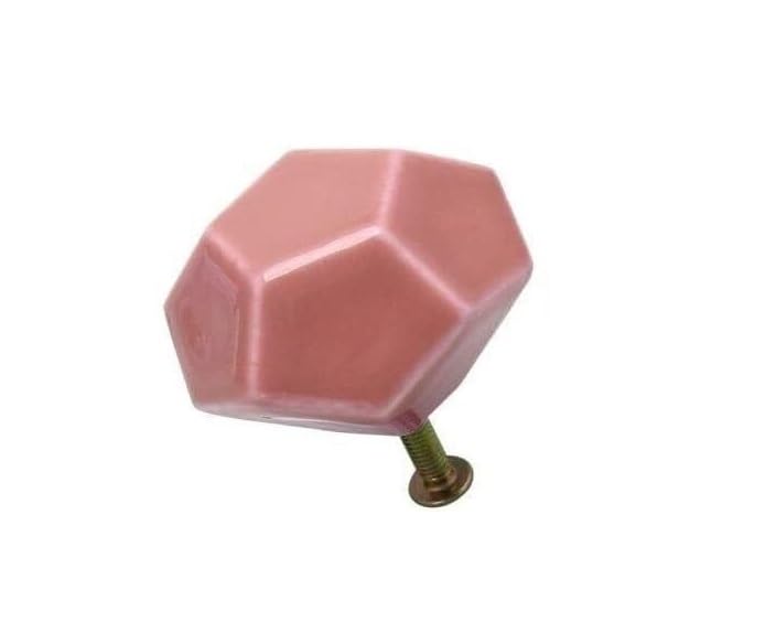 gałki do szuflad, Gałki Vintage Gałka Szuflada Geometria Uchwyt Pociągnij Meble Drzwi Szafka Szafa(Pink)