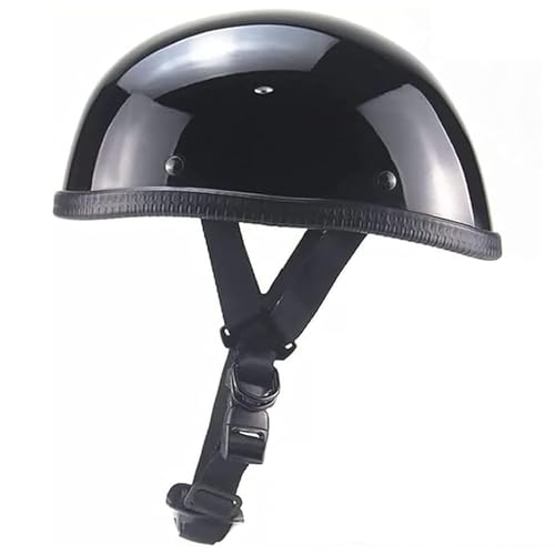QICHAO Motorcycle Half Helmet Black
