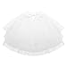 Freebily Enfants Filles Jupon sous Jupe Court Crinoline Rockabilly Petticoat Hoopless Battente Underskirt Jupes 3 Couches Tulle pour Robe de Soirée Carnaval Fête Blanc Taille Unique