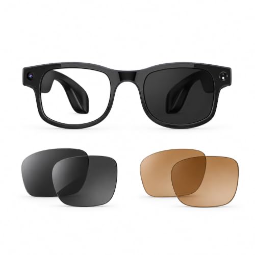 CatXQ AI Smart Glasses mit Kamera, 1080P Bluetooth Kamerabrille
