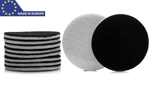 Image of Glass Polish 6 inch (150mm) Pack of 10 Felt Polishing Pads for Polishing Glass, Plastic, Metal and Marble - GP11010 | For Cerium Oxide Glass Polishing, Scratch Removal, Plastic & Headlight Restoration, Metal Polishing & Clear Coat Finishing